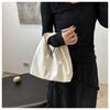 Minimalist Faux Leather Crescent Bag for Women Fashionable Handheld Shoulder Purse Trendy Daily Clutch CLE