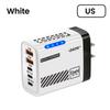 Xiaomi 240W QC3.0 PD 5 Ports GaN Fast Charger US/EU Plug Phone Charging Head Adapter with LED Light for iPhone Samsung Huawei Xiaomi