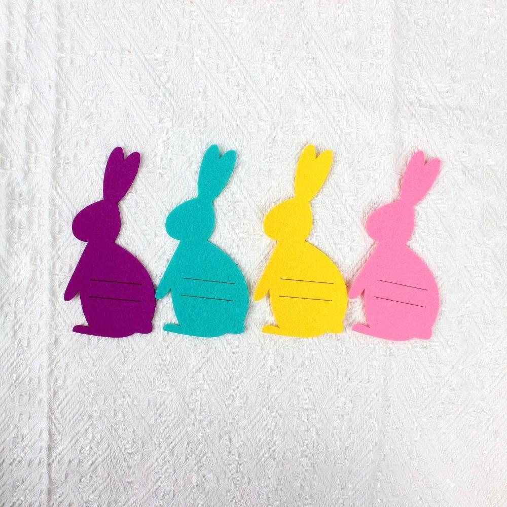 12pcs Cartoon Easter Fork Bag Non-Woven Fabric Cutlery Sleeve Bags Cute Cutlery Bags  Wedding