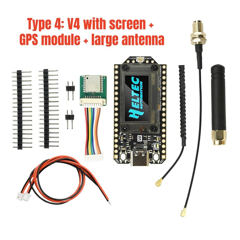 New Heltec LoRa 32 V4 Meshtastic ESP32 Dev-Board SX1262 0.96inch OLED Solar Powered Mesh Network GPS WiFi LoRa BLE Low Power