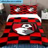 Set Biancheria da Letto Stampato con Stemma AFC Bournemouth 3 Pezzi Copripiumino Chiusura Include 1 Copripiumino e 2 Federe Set Biancheria da Letto Decorazioni per la Casa Regali