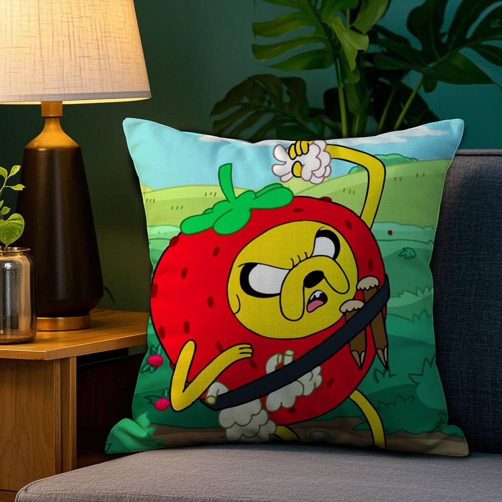 

A-AdventureS Time Pillow Case Plush Fabric Soft Double Sided Print Sofa Cushion Cover Throw Pillow Covers 12x12Inch