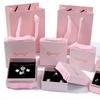 High-End Pink Jewelry Gift Box with Bow and Custom Logo Option