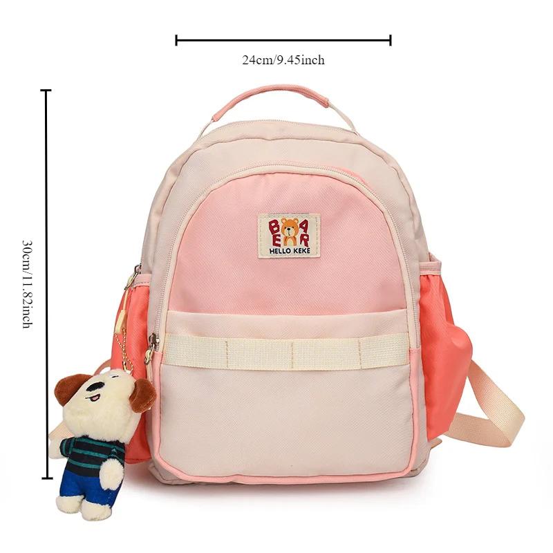 Cute Bear Kindergarten Schoolbag for Primary Students Spine Protecting and Burden Reducing Backpack
