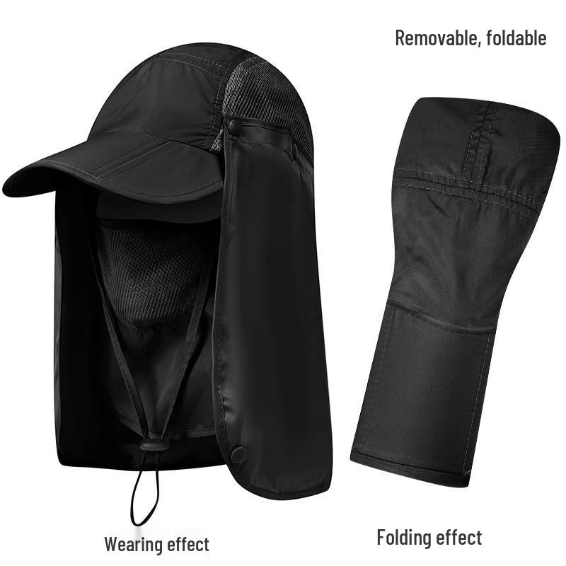 Men's Summer Sun Hat with UV Protection & Face Cover for Outdoor Activities