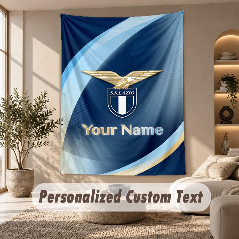 Tapestry Custom Name Text, Wall Hanging Tapestry Home Room DecorLazio FC