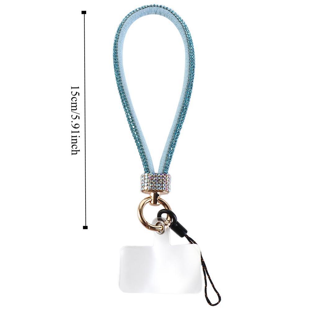 Handheld Glitter Rhinestone Phone Lanyard Hanging Cord Mobile Phone Chain  Girls New Year Gift