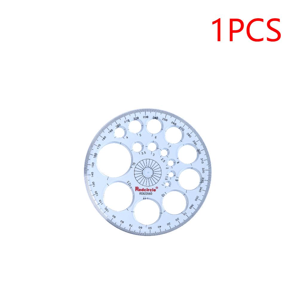 

Multifunctional Geometric Template Plastic Measuring Ruler Circles Drawing Shape Stencils for Office School Kit