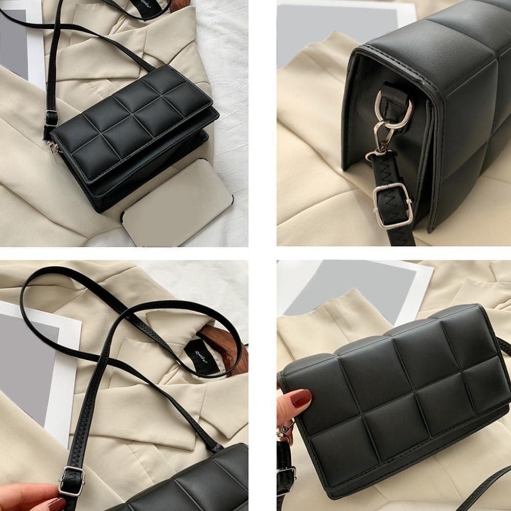 Fashionable Small Square Bag Large Capacity Single Shoulder Bag Small PU Leather Women's Crossbody Bag Trendy Handbag