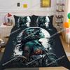 Conjunto de Capa de Edredom Caveira e Beleza Tamanho Casal Gótico Caveira de Açúcar Anjos e Demônios Conjunto de Cama com Fronha Conjuntos de Cama Solteiro Casal