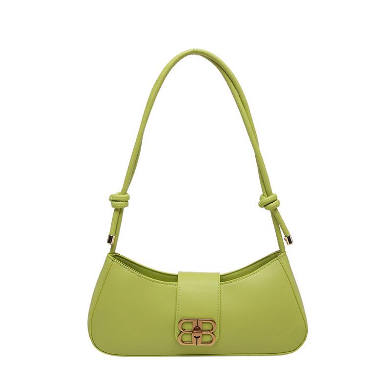 Stylish Mid-sized Urban Minimalist Pu Baguette Shoulder Bag For Everyday Use