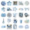10/30/50pcs INS Style Blue Cute Aesthetic Stickers Cartoon Decoration Decals DIY Notebook Phone Suitcase Waterproof Sticker Toy