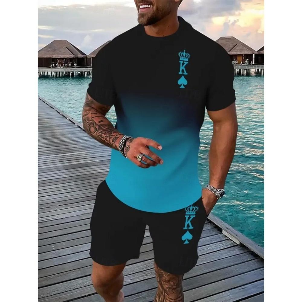 2026 New 3D Animal Print Men's T-shirt And Shorts Set Summer Casual Men's Short-sleeved Top Urban Street Men's Sports Shorts