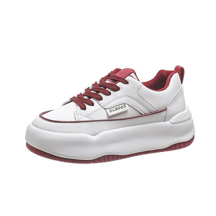 

Летняя белая обувь женская весенне-осенние новые модели на толстой подошве для увеличения роста ремешок маффин низкий перерыв 40 бордовый