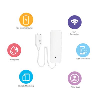 WIFI Senzor úniku vody Výstraha detektoru narušení úniku vody Alarm přetečení hladiny vody Tuya Smart