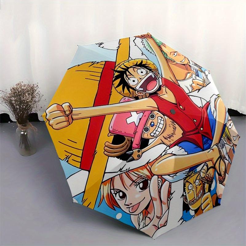 1pc One Piece, Straw Hat Pirates Themed High-quality Umbrella,Automatic Opening and Closing Umbrella,Multi-functional Umbrella G0811254
