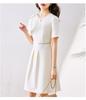 Good Looking Outfit, Summer Hot Item, Design Sense, Temperament, Commuting Nail Bead Round Neck Short Sleeved Dress, Women's Slimming A-line Skirt