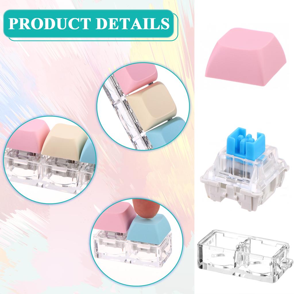 4 Pcs Keyboard Fidget Keychain Keyboard Clicker Fidget Decompression Toys Keyboard Fidget Clicker Finger Keyboard Toys Stress Re