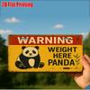 Pc Vintage Panda Warning Weight Limit Sign  Funny Animal Decor with Sitting Panda  HeavyDuty Aluminum Metal Plate Xcm