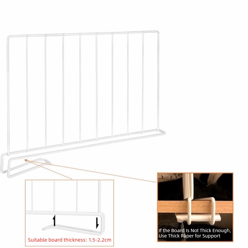 Metal Closet Divider White Shelf Divider Space Saving Closet Separator For Bedroom