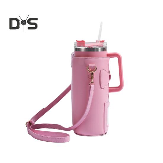 Taška přes rameno pro sklenici Cestovní taška na láhev na vodu s kapsou na telefon Crossbody držák na pohár Taška na láhev Nosič láhve na vodu pro sklenici Stanley