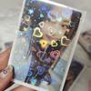 Lifeall Pokasleeve Top Loader Poka Heart Hologram Card Sleeves, White + Pink, 100 Sheets