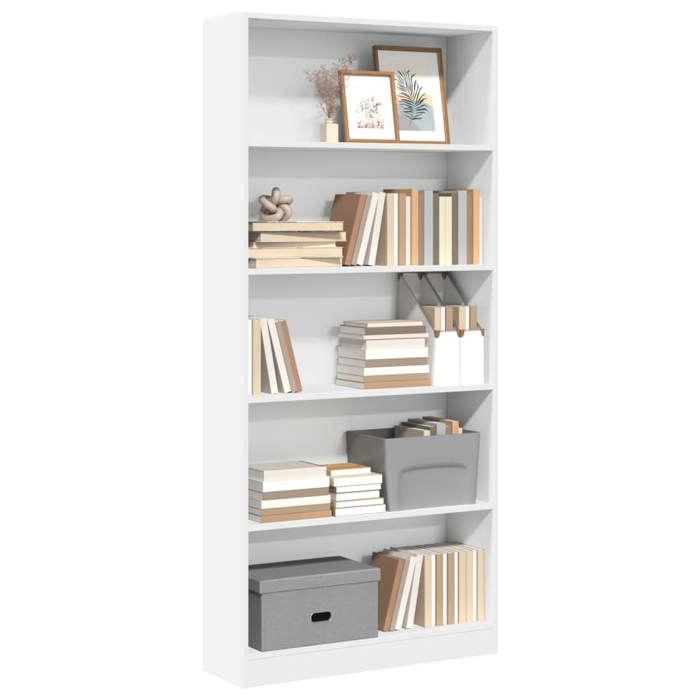 VidaXL Bookcase White 80x24x176 Cm Engineered Wood, Bookshelf, Book Holder, Book Support, Cabinet of 857853