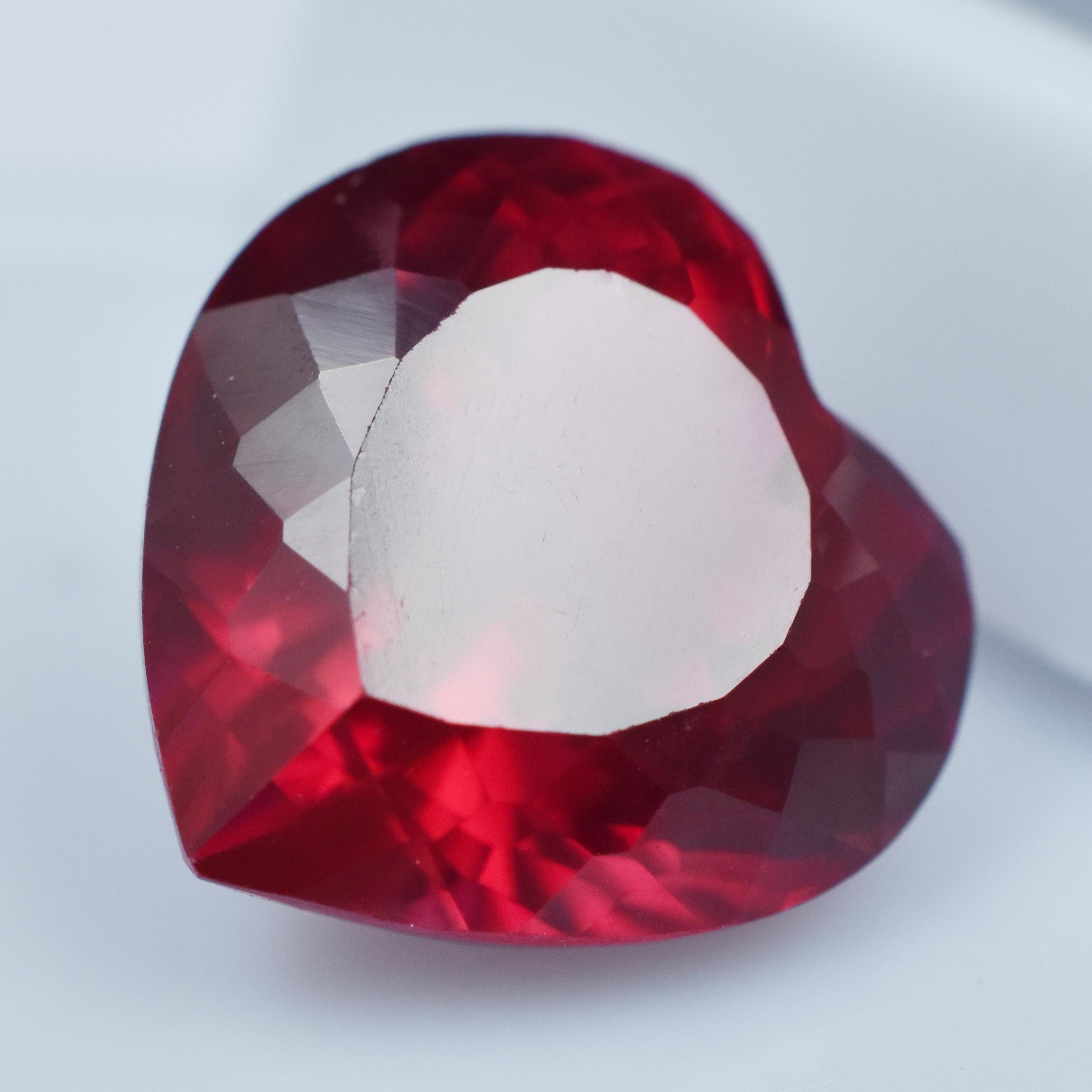 

CERTIFIED Loose Gemstone Heart 9.70 Ct Red Natural Ruby Ring Size Free Delivery AR-879 12.8 mm Approx червоний