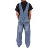 Overalls for Men Denim Suspenders Simple Multi Pocket Baggy Jeans Oversize Solid Mid Waist Loose Washed Jumpsuits Casual