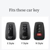 Racing Style Key Shell Car Key Case Cover For Toyota CHR Prado Prius Camry Corolla RAV4 BZ4X Corolla Royal Saloon Crown Genuine