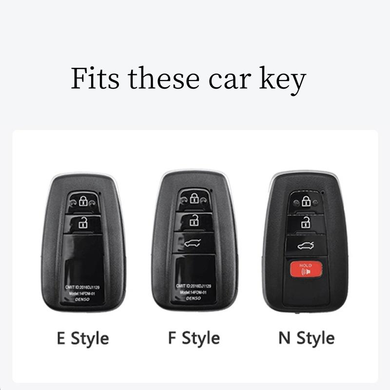 Racing Style Key Shell Car Key Case Cover For Toyota CHR Prado Prius Camry Corolla RAV4 BZ4X Corolla Royal Saloon Crown Genuine