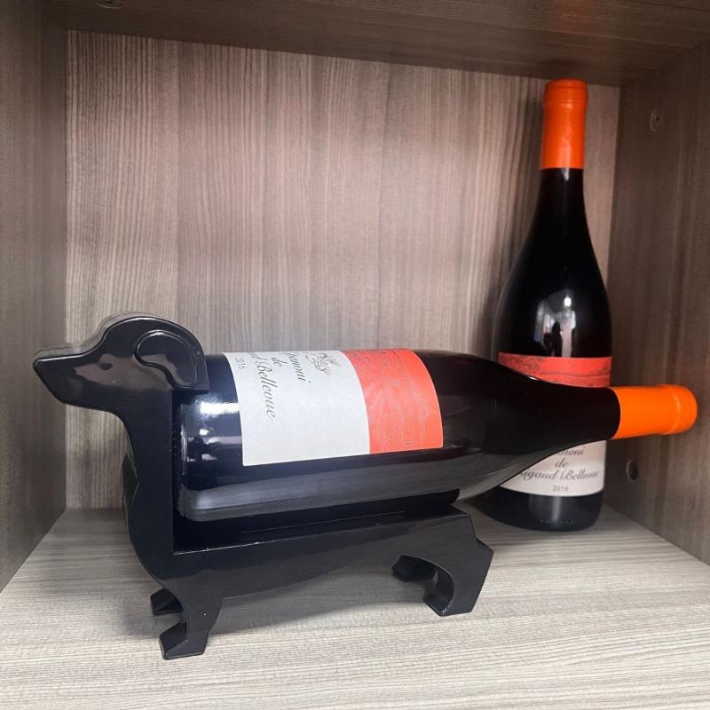 

New Dachshund Wine Rack Creative Cute Wine Rack Home Office Wine Rack Simple Design Concept and Creative Concept Design чёрный