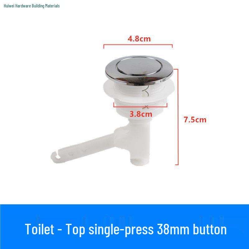 3-Inch Toilet Lifting Chain Set with Large Caliber Valve & Top Push Lever, 8-9cm