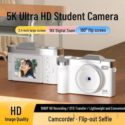 CCD HD Digital Camera - Portable Mirrorless Camcorder for Students and Parties