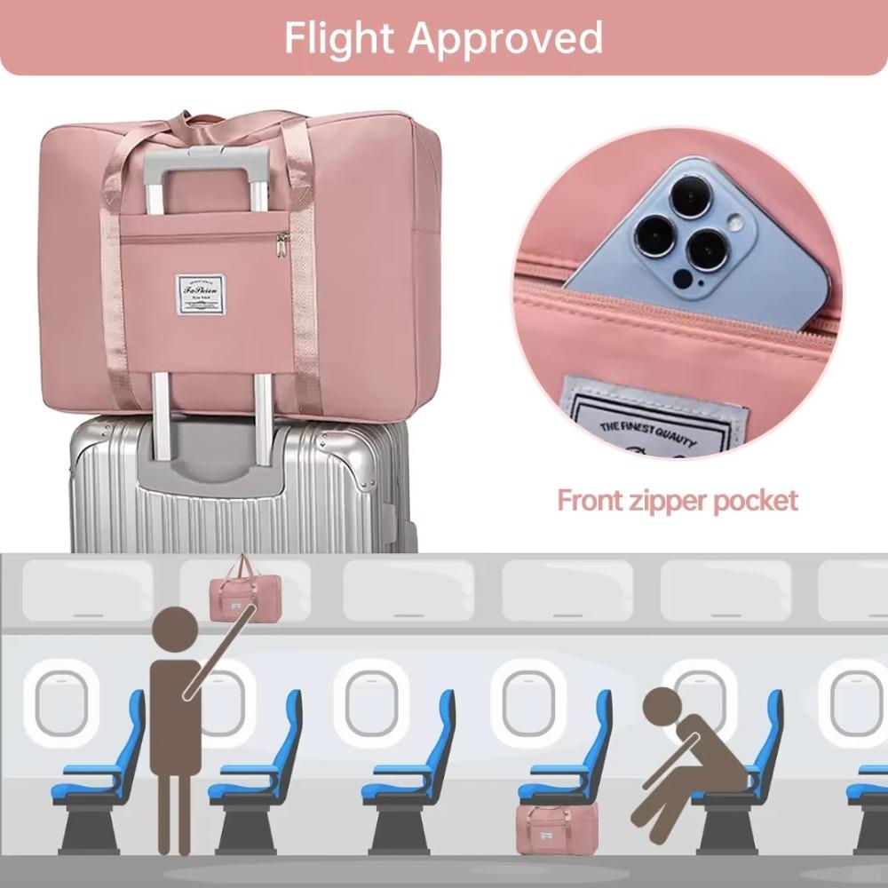 Portable Storage Bag Folding Luggage Tote Handbag Durable Duffel Bag  For Women Men