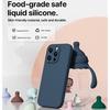 Hülle für iPhone 16 Pro - Schutz Flüssigsilikon Marineblau + 2 Panzergläser