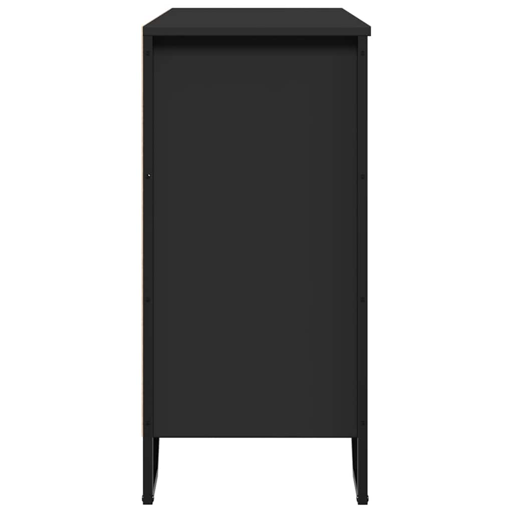 Sideboard Black 91 x 35.5 x 74.5 cm Particleboard