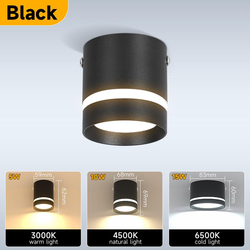

Точечные светильники Светодиодные потолочные точечные светильники Светодиодный светильник Накладной потолочный светильник 220 В 5/10/15 Вт Светодиодный точечный светильник Декоративный светильник Спальня Коридор 5W 2800-3000K