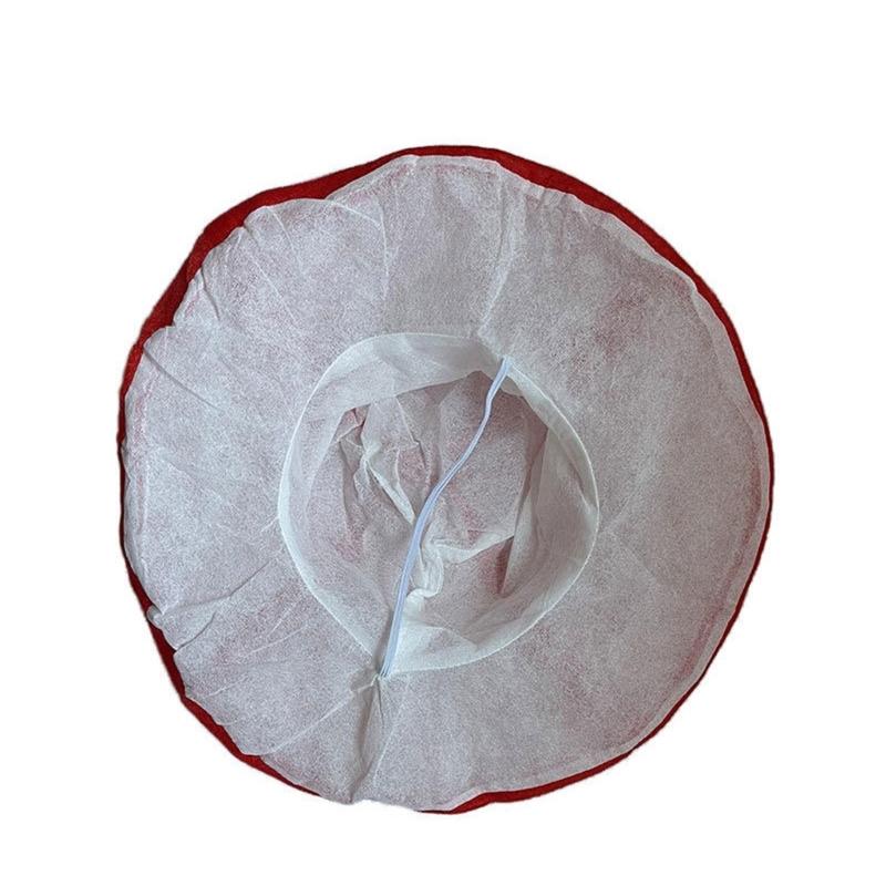 Mushroom Cosplay Hat Plush White Dot Costume Headwear with Elastic Underchin Band for Halloween Party Wear and Stage Use