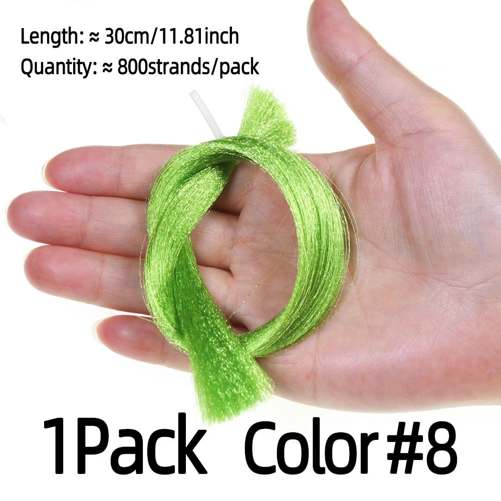 

1 упаковка, высоколегкий флуоресцентный материал для вязания мушек, ультратонкая мишура Flashabou для стримера, окуня, форели, морской рыбалки, приманки, приманки