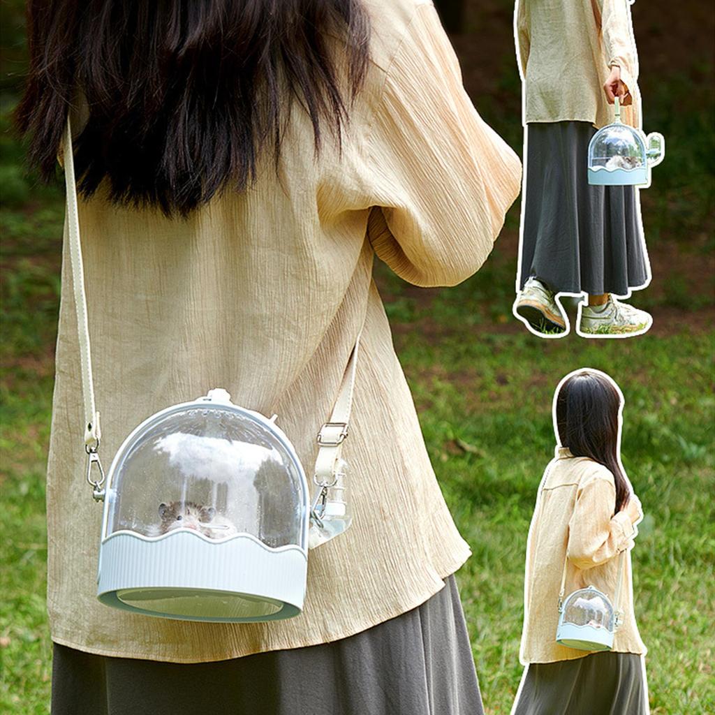 Přepravky pro domácí mazlíčky Klec Přenosná Klec pro křečka Cestovní klec pro domácí mazlíčky s 60ml lahví na vodu a větracími otvory