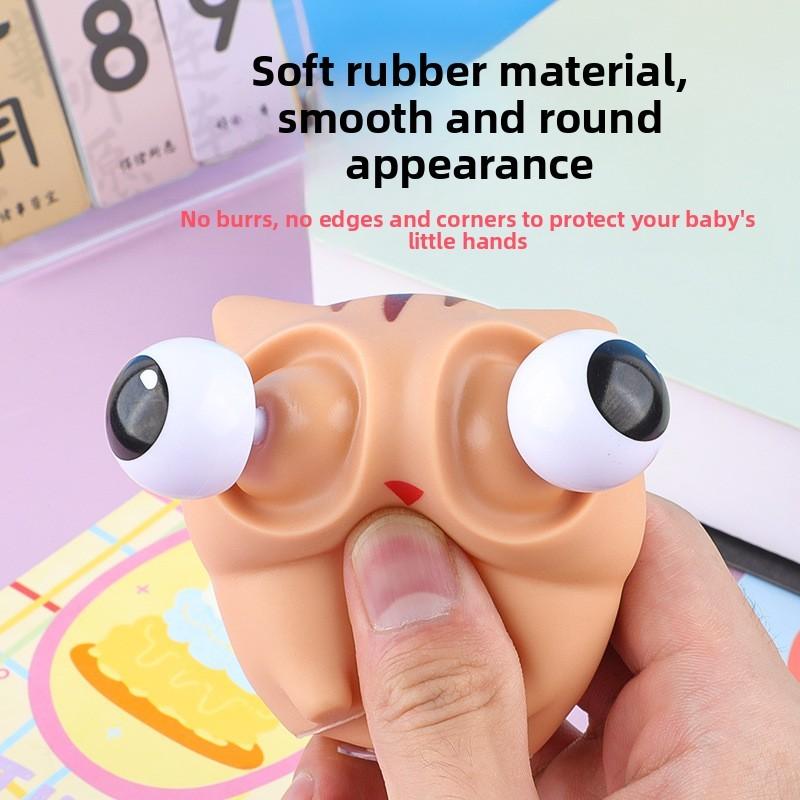 Cat Animal Stress Ball Material Child Toddlers Promoting Hand Coordination Eye