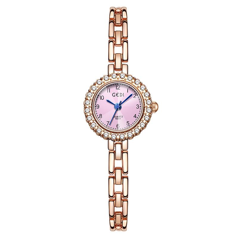 Diamond-Encrusted Alloy Bracelet Watch, Premium Waterproof Quartz Watch, Women'S Quartz Watch