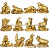 Tierkreiszeichen-Ornament-Set: Ratte, Ochse, Tiger, Hase, Drache, Schlange, Pferd, Schaf, Affe, Hahn, Hund, Schwein - Heimdeko Geschenk.