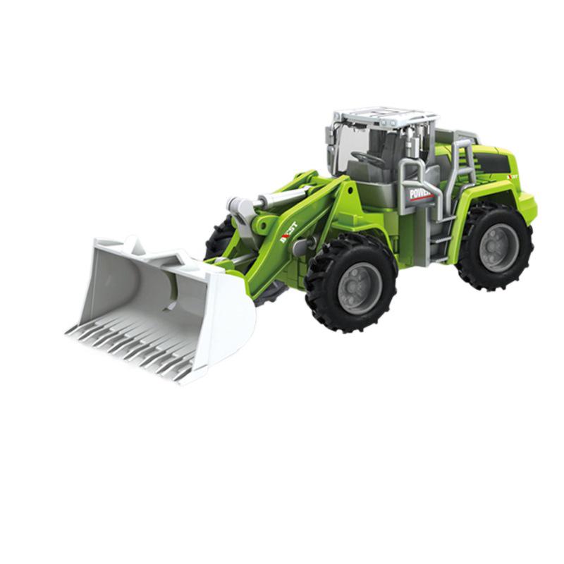 Children's Alloy Construction Vehicle Set: Excavator, Snowplow, Crane, Mixer Truck Simulation Toys