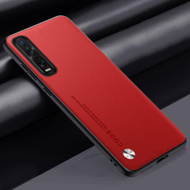 Luxusní PU kožené pouzdro pro OPPO Find X2 Pro, matný silikonový ochranný kryt pro OPPO Find X2 Lite, X2 Neo.