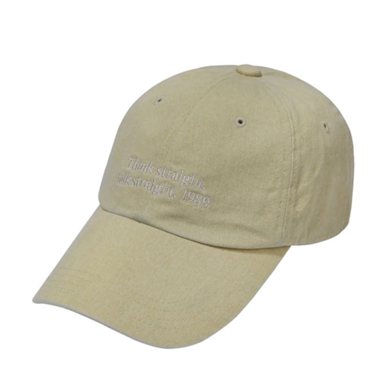 

BUTDEEP Think Washed Curve Cap - Lemon free