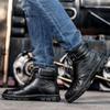 Mens Handmade Genuine Leather Boots  Retro Boots Men's Genuine Leather Large Men's Shoes High Top