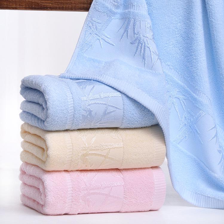 Absorbent Bamboo Fiber Washcloths - Pure Cotton Face & Bath Towels with Embroidered Logo