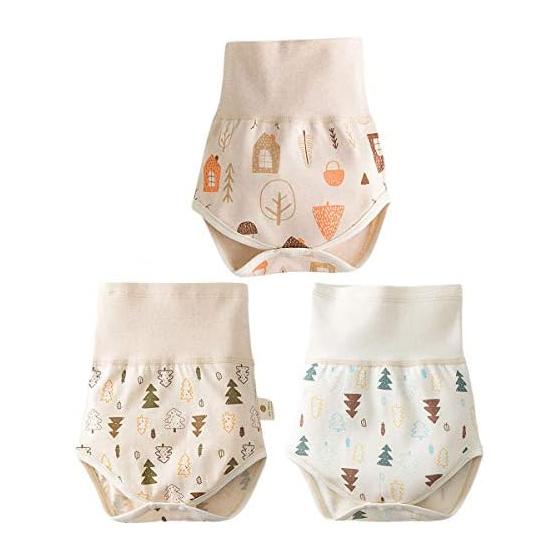 [Ikuru] Belly Band, Set of 3, Romper Type, With Buttons, Baby, Children, Belly Band, Baby, Cotton, Belly Band Pants